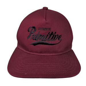 Authentic Primitive Snapback Hat Red OSFM Adjustable Embroidered 6 Panel